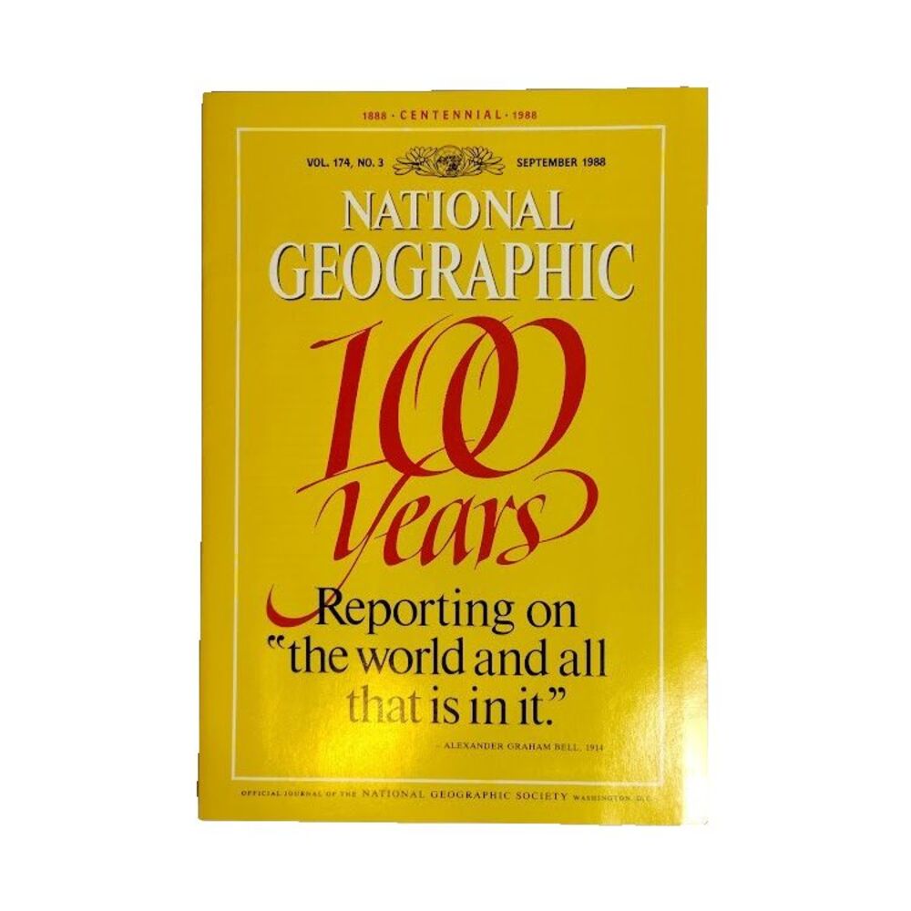 National Geographic Magazine 100 Years September 1988 Vol 174 No 3
